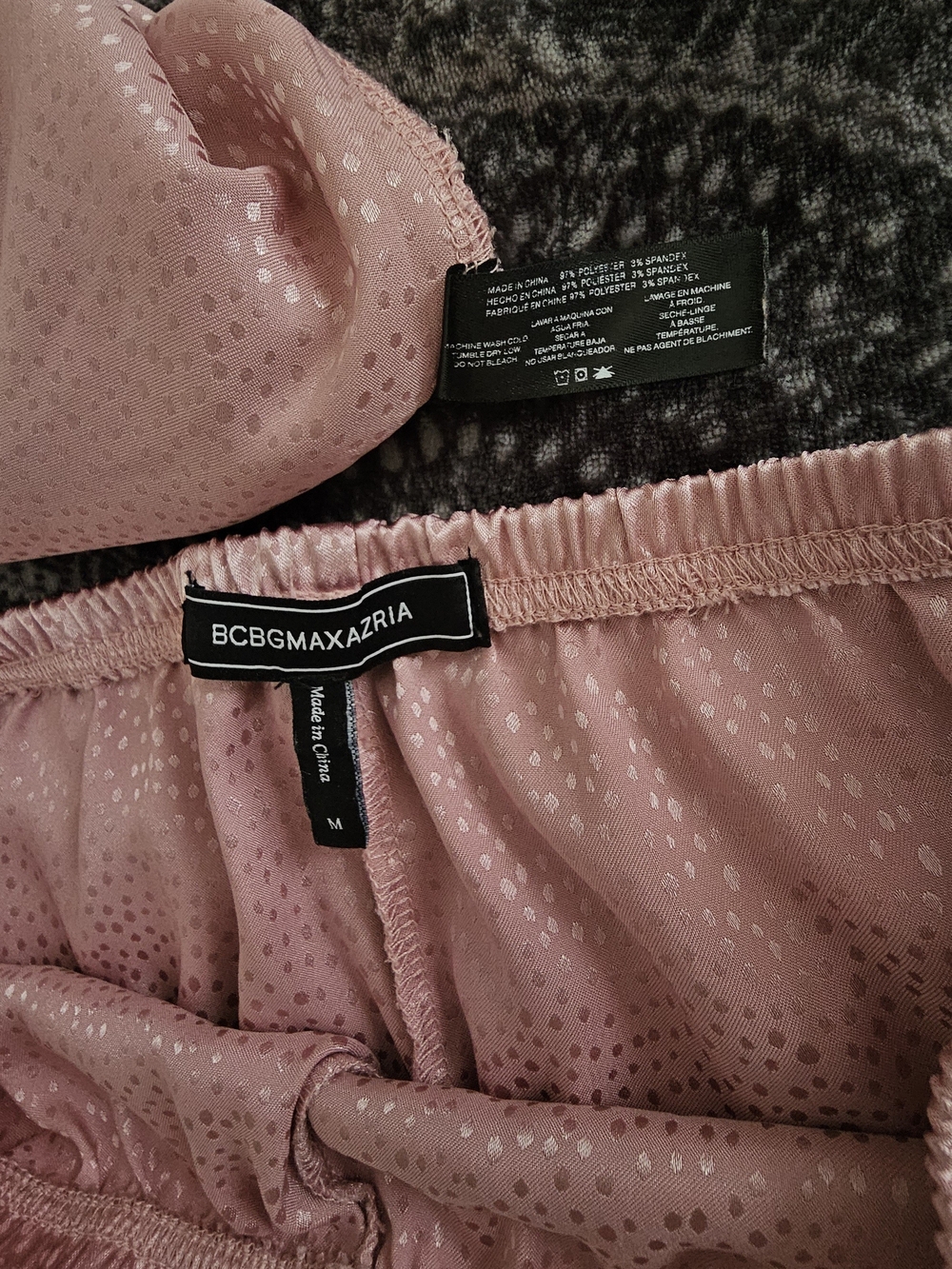BCBGMaxAzria Satin Lace Cami & Shorts Set in Dusty Rose - Picture 11 of 15